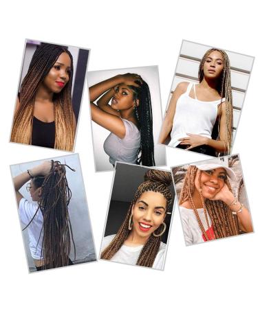 Ancient Lichenhaar Easy Braid - Professional Itch-Free Synthetic Fiber Crochet Hair Extensions (6 Packs 26 Inch Yaki Texture 1B/30/27#) - Buy Online on GoSupps.com
