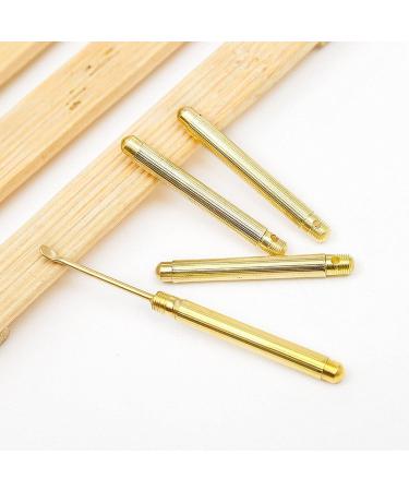SSWERWEQ Ear wax removal tool Folding Type Golden Earwax Cleaner Portable Ear Wax Removal Tools Ear Spoon Attached A Key Ring 2/5 Pcs (Color : 5pcs) - Buy Online on GoSupps.com