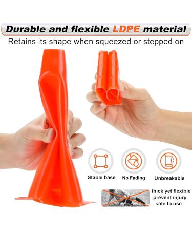LANNEY 9 Inch Orange Sports Cones 24 Pack - Training & Agility Field Markers for Soccer, Football, Basketball Practice - Plastic Traffic Cones for Outdoor & Indoor Activities - Buy Online on GoSupps.com