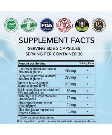 CO-GEN 10 - Mushroom Complex Lion's Mane Cordyceps Turmeric Reishi Piperine Clubmoss Non GMO/Gluten Free Cognitive Health 60 Capsules - Buy Online on GoSupps.com