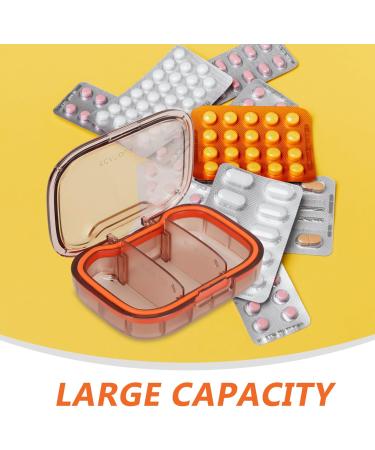 Healeved Travel Organizer Portable Case Medicine Dispenser 3 Compartments Small Case for Pocket Purse Daily Medicine Holder Container Red - Buy Online on GoSupps.com