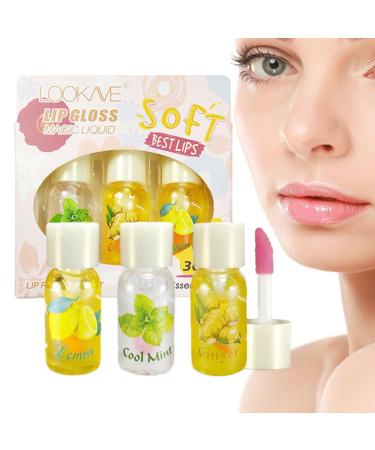 LINGJIONG Magic Lip Oil | Moisturizing Lipstick for Color Lip Plumper Tinted Oil Kit for Women