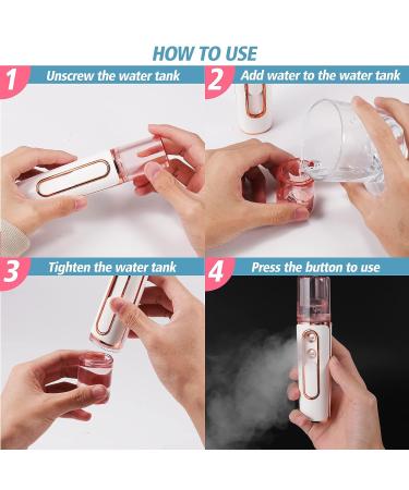Annhuabeauty Nano Facial Mister - Portable Cool Mist Sprayer for Skin, Makeup & Lashes - White - Buy Online on GoSupps.com
