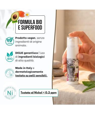 DIGUE SuperFood Organic Anti-Wrinkle Eye Cream 30ml for sensitive skin with soothing and moisturizing aloe a lifting effect with acacia gum and a gentle texture with organic chamomile extract - Buy Online on GoSupps.com