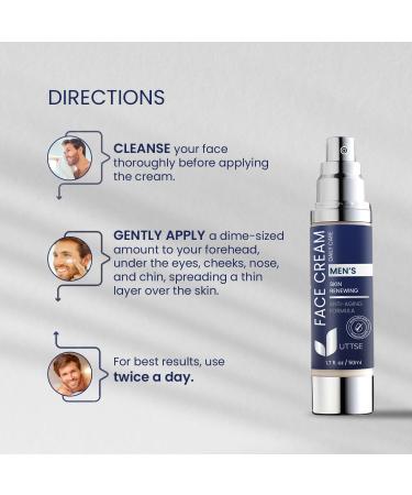 6-in-1 Face Cream for Men: Anti Aging & Wrinkle Cream for Men with Collagen Hyaluronic Acid Vitamins E & B Shea Butter - Dark Spots Remover & Eye Bags Treatment - 1.7 oz. - Buy Online on GoSupps.com