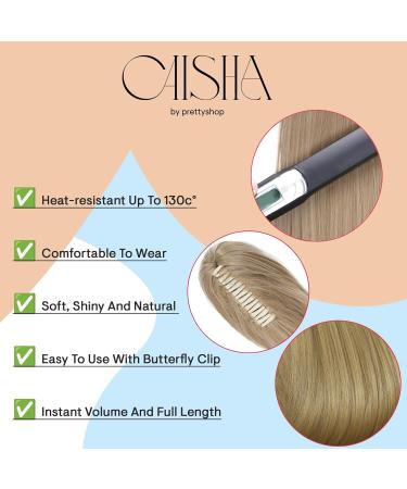CAISHA 60 cm Heat-Resistant Platinum Blonde Ponytail with Butterfly Clamp & Braid - Premium Hair Extension #613a H618 - Buy Online on GoSupps.com