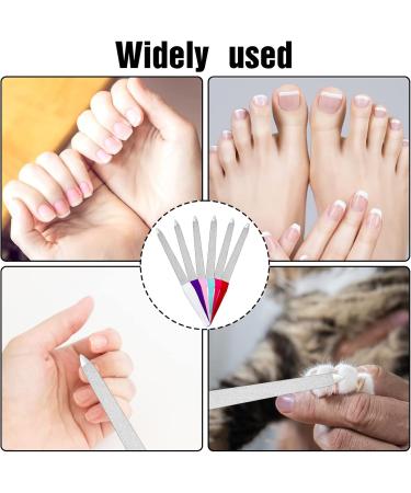 6-Piece Stainless Steel Sword Nail File Set | Colorful Double-Sided Fingernail & Toenail Files | Non-Slip Handle for Manicure & Pedicure - International Shipping Available - Buy Online on GoSupps.com