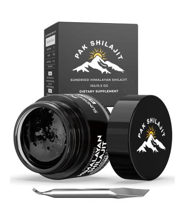 Pakshilajit Pure Himalayan Shilajit Resin 45 Days Sun Dried & Gold Graded Shilajit Above 18000FT | Purified & Organic 85 Plus Natural Minerals Rich in Fulvic & Humic Acid for Men & Womens (15Gram) 0.53 Fl Oz (Pack of 1)