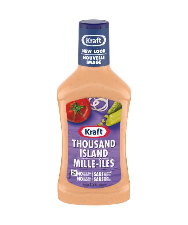 KRAFT Thousand Island Dressing, 475ml/16.1oz Imported from Canada