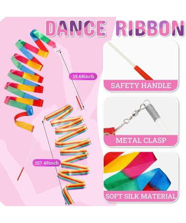 HyDren 21 Inch Rainbow Dance Ribbon Twirling Baton for Gymnastics and Dancing - Buy Online on GoSupps.com