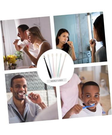 Minkissy 18STK Toothbrush Set for Kids | Oral Hygiene & Prosthesis Cleaning Brush with Dental Floss | Microbursten Hard Bristle Wavy Style | Travel & Household Use | Charcoal PP - Buy Online on GoSupps.com