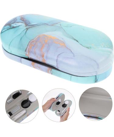 Solustrie Double-Layer Glasses Case & Contact Lens Container - Stylish Red & Blue Travel Holder for Sunglasses and Eyewear Storage - Buy Online on GoSupps.com