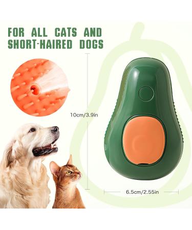 Steamy Cat Brush 3 in 1 Electric Grooming Brush with Wash-free Essence - Green - Buy Online on GoSupps.com