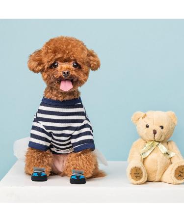 Jodsen Dog Boots Set of 4 Waterproof Dog Shoes with Reflective Straps Anti-Slip Sole Outdoor Paw Protectors Dog Shoes for Small Medium Dogs Autumn Winter Blue (XL) - Buy Online on GoSupps.com