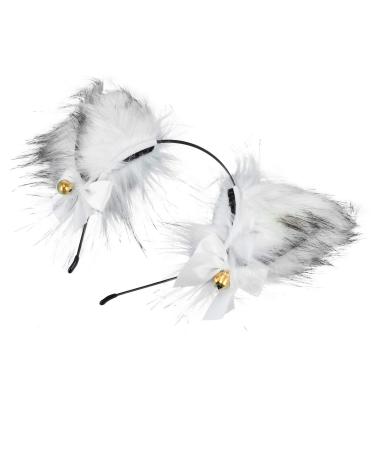 Lurrose 1pc fox ears headband wolf ears headband cosplay Fox Wolf Cat Dog Ears Headbands wolf ear headband hair bands for women hair fox headband props white artificial make up women's