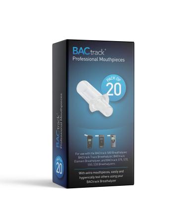 BACtrack Professional Breathalyzer Mouthpieces (20 Count) | Compatible with BACtrack S80, Trace, Scout, Element & S75 Breath Alcohol Testers