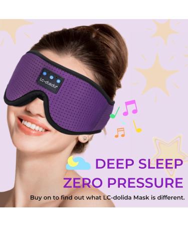 LC-dolida Bluetooth Sleep Mask with Headphones for Side Sleepers - Dark Purple - Buy Online on GoSupps.com