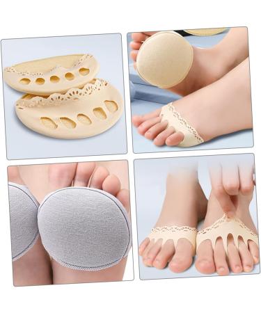 FRCOLOR 2 Pairs Tabi Socks with Forefoot Padding Cast Covers for Shower Leg Half Invisible Socks Toe Socks Foot Cushion Heel Pad Women Socks Half Socks Cotton Women's Lace - Buy Online on GoSupps.com