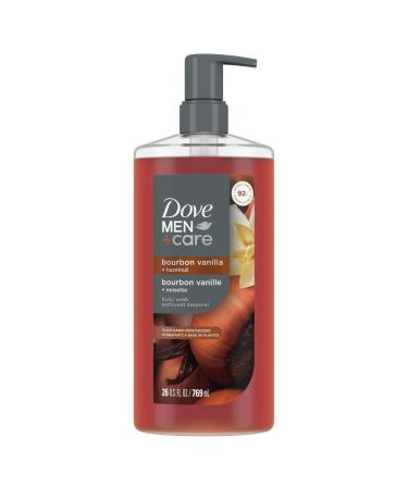 DOVE MEN + CARE Plant-Based Bourbon Vanilla + Hazelnut Body Wash for Men For Moisturized Skin 26 Fl Oz