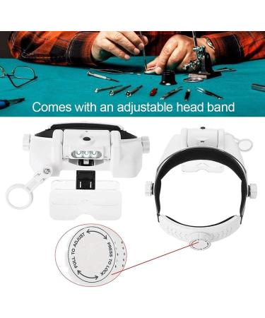 Lightweight Magnifying Glass USB Rechargeable 31 Kinds of Combination Multiples 3Led Head-Mounted Magnifying Glass Used for Watch Repair Tools Sewing Crafts Reading Repair Lofty Ambition - Buy Online on GoSupps.com