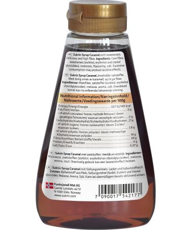 Sukrin Caramel Syrup 450g - Sugar Free, Gluten Free, Keto & Low Carb Sweetener for Desserts - Fiber Enriched, Ideal for Breakfast - Pack of 1 - Buy Online on GoSupps.com