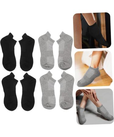 Beaupretty 4 Pairs Combed Cotton Socks Summer Socks Low-cut Liners Socks Breathable Sports Stockings All Season Cotton Socks Cotton Ankle Sock Low-cut Liner Socks Unisex Cotton Socks Black Grey 21x5x0.3cm - Buy Online on GoSupps.com