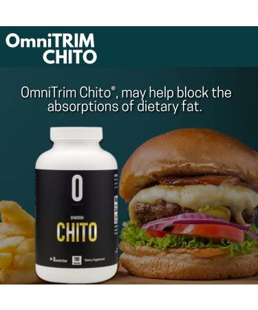 OmniTRIM Chito 500mg Chitosan Dietary Supplement - 180 Capsules | Shellfish Extract for Weight Management - Buy Online on GoSupps.com