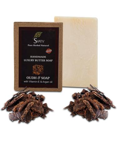 SVATV Handcrafted Herbal Soap - Exfoliating Oudh & Vitamin E - Ayurvedic Soap for All Skin Types - 250g Duo - Buy Online on GoSupps.com