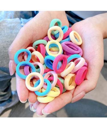 AHENOD 100PCS Small Hair Ties - Seamless Elastic Ponytail Holders for Girls and Kids (Multicolor) - Buy Online on GoSupps.com