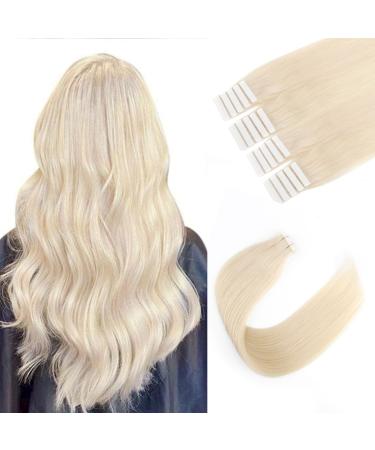 Sixstarhair tape extensions real hair blond #60 tape in remy hair extensions 20 pieces 50g 12 inch adhesive extensions real hair 30 cm 27 #