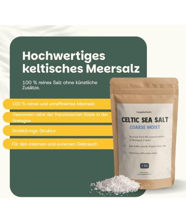  Cupplement Cupplement 2KG Coarse Celtic Sea Salt - Coarse Salt - Not for Salt Mill - Non-Organic Fleur de Sel Himal - Buy Online on GoSupps.com