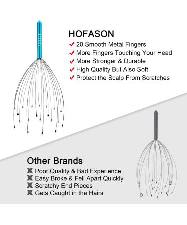 HOFASON Head Massager Scalp Scratcher with 20 Fingers - Peacock Blue - Buy Online on GoSupps.com