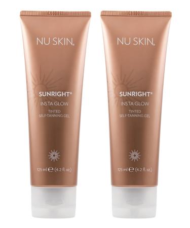 Nu Skin Sunright Insta Glow Self Tanner Gel | Natural Summer Tan for Face & Body | Beauty & Skin Care | Vitamin E & Avocado Oil | Natural Body Bronzer with DHA & Amino Acids | 4.2 oz | 2 Pack 4.2 Ounce (Pack of 2)