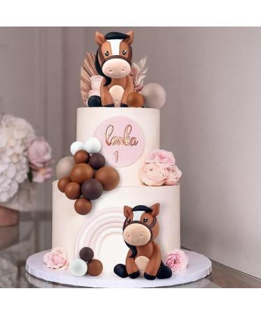 KEEPARTY 27 PCS Horse Cake Toppers Ball Cake Picks Horse Baby Shower Cake Decoration for Horse Theme Party Favors Supplies - Buy Online on GoSupps.com