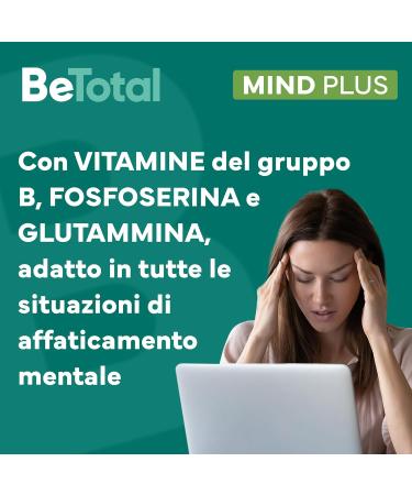 BeTotal Be Total Mind Plus Food Supplement of Magnesium Potassium and Vitamin B to support the energy metabolism of adults gluten and lactose free* 20 sachets - Buy Online on GoSupps.com