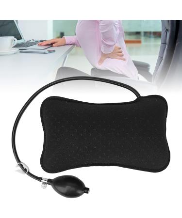 EQULUP Inflatable Lumbar Pillow | Self-Inflating Back Support | Adjustable Travel & Office Pillows | Perfect for Car & Travel - Black - Buy Online on GoSupps.com