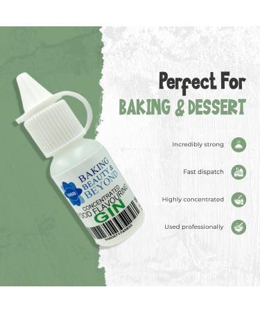 Baking Beauty and Beyond Concentrated Food Flavouring Oil - Dozen of Professional Quality Food Grade Flavouring Oil for Candy Making Baking Cooking Lip Balm and Lip Gloss - Gin (50ml) - Buy Online on GoSupps.com