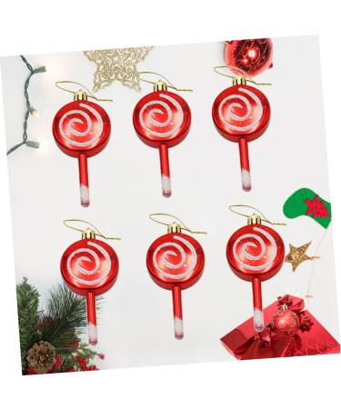 Zerodeko 6pcs Christmas Ornaments Diy Bag Lollipop Pendant Christmas Window Pendant Simulated Lollipop Pendant Holiday Pendant Christmas Tree Decor Accessory Window Trim Candy Dusting Child - Buy Online on GoSupps.com