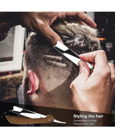 Peinat Straight Razor Kit - Wooden Cutthroat Razor for Men, Stainless Steel with Leather Canvas Strap - Vintage 3 Piece Set - Buy Online on GoSupps.com