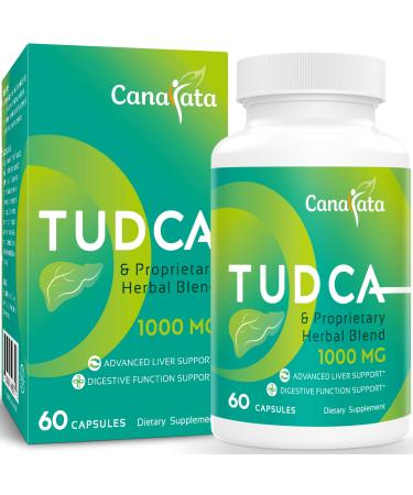 TUDCA Liver Support Supplements 1000mg - 60 Vegan Capsules TUDCA Bile Salts with Milk Thistle Herbal Blend Formula for Liver Cleanse Detox & Repair 60 Count (Pack of 1)