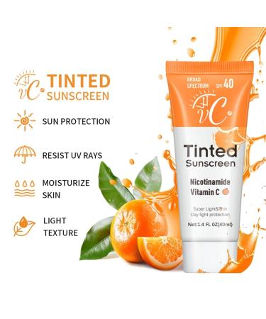 Buy Vitamin C Suncream SPF 40 - 2024 Summer UV Protection for All Skin Types - Unisex Facial Sunscreen (1.4 Fl Oz) - Perfect for Outdoor & Beach Activities - Buy Online on GoSupps.com