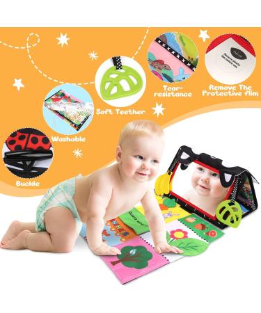 Buy Venditer Baby Toys 0-12 Months | Montessori Black & White Contrast Baby Mirror & Crackling Book for 1-2 Year Olds - Buy Online on GoSupps.com