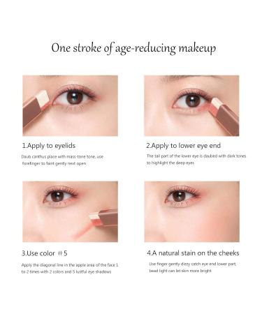 Freeorr Double Colors Gradient Eyeshadow Stick 6 Colors Waterproof Glitter & Matte Finish - Buy Online on GoSupps.com