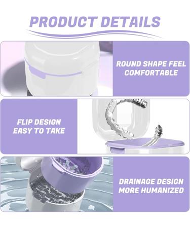 Alevi Braces & Denture Container: Portable Two-Storey Storage Box with Drainage for Retainers & Braces - Ideal for International Shipping - Buy Online on GoSupps.com