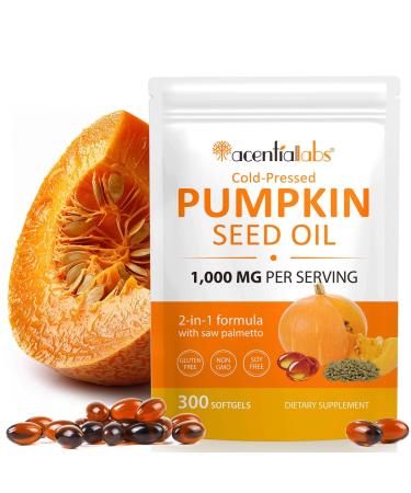 JYW 300 Capsules Pumpkin Seed Oil Pumpkin Seed Extract | 2 in 1 Pumpkin Seed Oil for Hair Growth Cold Pressed Supports Hair Hair