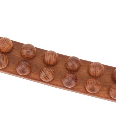 Jiawu Book Massage Roller Stick - 20 Pearls Wooden Gua Sha & Lymph Drainage Device for Body Massage & Acupuncture Relief - Buy Online on GoSupps.com