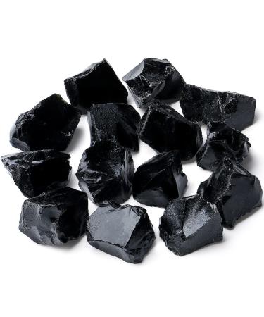 Xiannvxi obsidian stone crystals crystal stones 100% natural source of life plus bulk raw stones healing Reiki Rocks 1 "(200g) G-OBSIDIAN