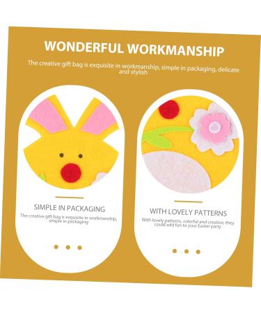 Zerodeko Rabbit Candy Bag Bulk Chocolate Bunnies Easter Basket Boxes Candy Bag for Easter Child Supplies 16.5X13.5X7CM Yellow - Buy Online on GoSupps.com