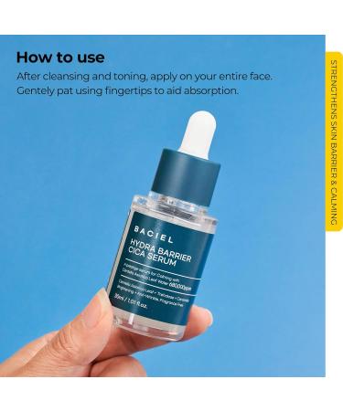BACIEL - HYDRA BARRIER CICA SERUM (1.01 fl.oz) 68% Centella Leaf Trehalose Ceramide - Fragrance Free - Korean Lightweight Moisturizer for Face - Buy Online on GoSupps.com