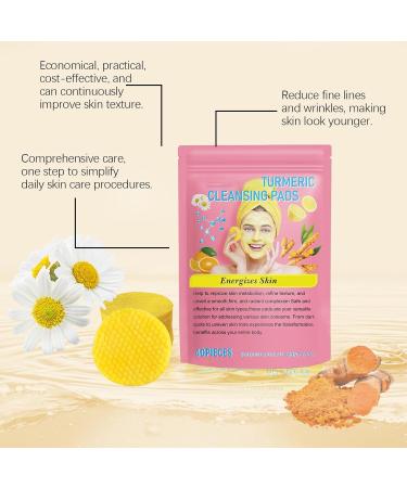 Turmeric Cleansing Pads - Exfoliating Face Scrub for Gentle Moisturizing & Firming Skin - 40 PCS - Buy Online on GoSupps.com